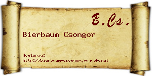 Bierbaum Csongor névjegykártya