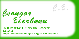 csongor bierbaum business card